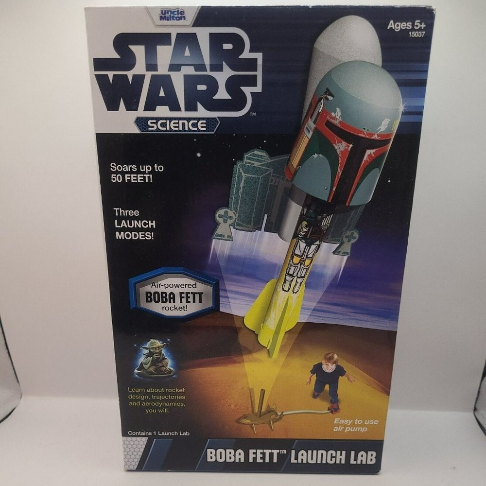 Uncle Milton Star Wars Science Boba Fett Launch Lab Disney Air-Powered Rocket